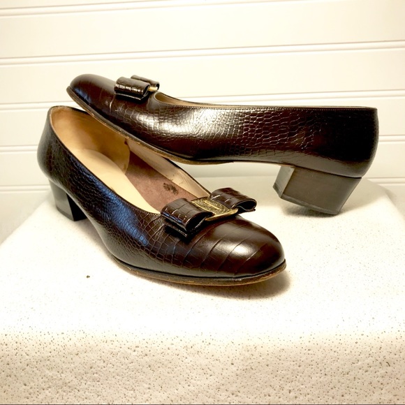 Salvatore Ferragamo Shoes - Salvatore Ferragamo Brown Leather Heels 9